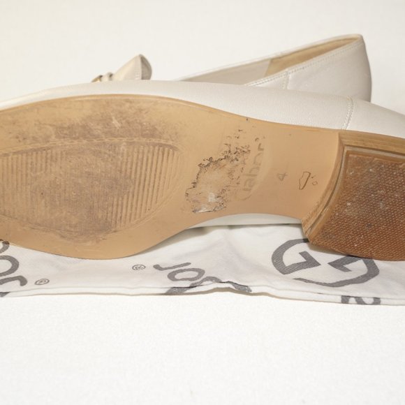 Gabor Leather Low Heel Shoe in Cream (UK 4 - US 6.5) - Picture 4 of 5